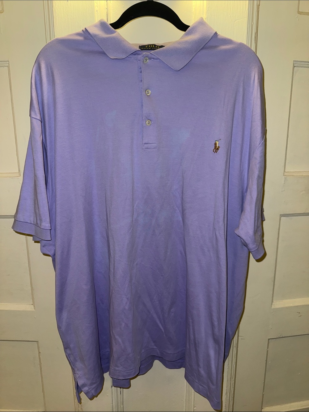 Polo by Ralph Lauren Men's Lilac Short-Sleeve Polo